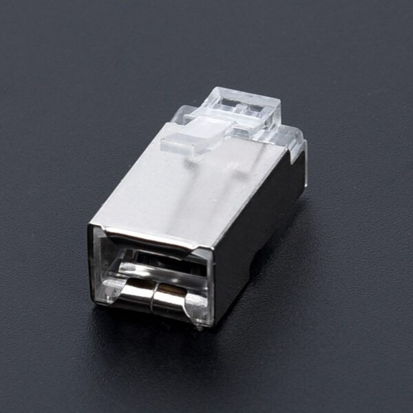 50pcs RJ45 shielded connector cat5e Cat6 3U Hole network rj45 Connector Plugs RJ45 ethernet cable 23AWG Crystal Head 8 Line Slot 5