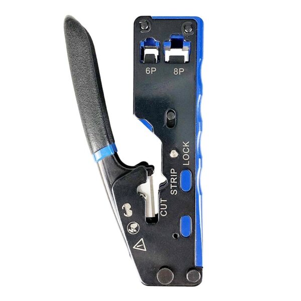 TOP RJ45 Crimp Tool Pass Through Cutter for RJ45 Cat7 Cat6 Cat5 RJ11 RJ12Modular Connectors All-In-One Wire Tool 2