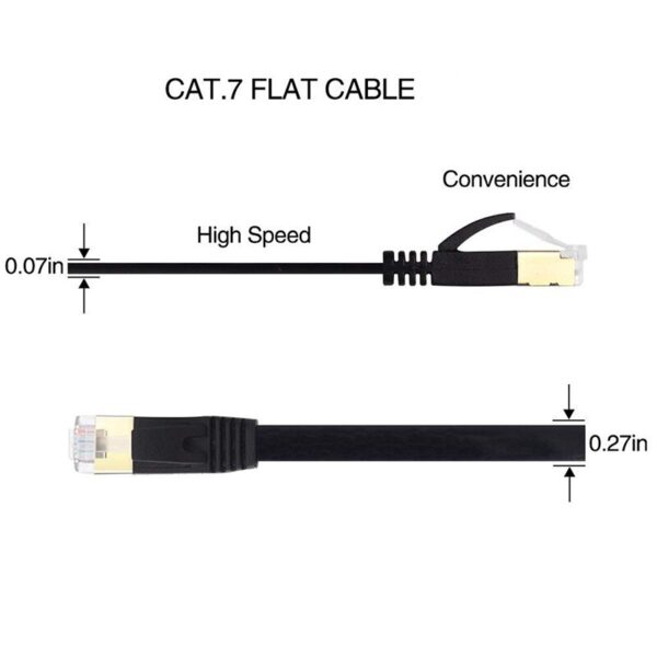 CAT7 Flat Ethernet Cable RJ45 Lan Cable Networking Ethernet Patch Cord for Computer Router Laptop 0.3m/0.5m/1m/2m/3m/5m 6