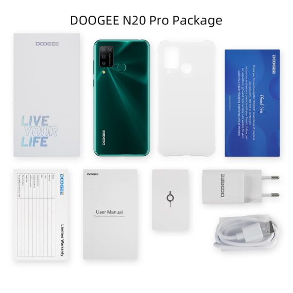 Global Version Doogee N20 Pro Smartphone 6GB RAM 128GB ROM 4400mAh Battery 6.3 3