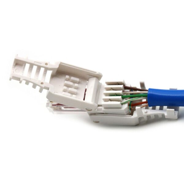 No Crimp Connectors Ethernet Cable Tool-less Crystal Head Plug CAT6 RJ45 Connector 6