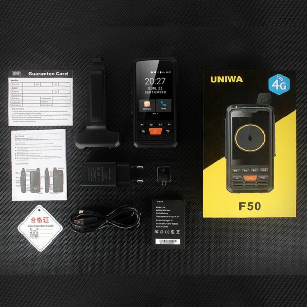 UNIWA F50 Zello PTT Walkie Talkie 2.8 inch Touch Screen 4000mAh 4G LTE Android 6.0 Smartphone Quad Core 2G 3G 4G Cellphone 6