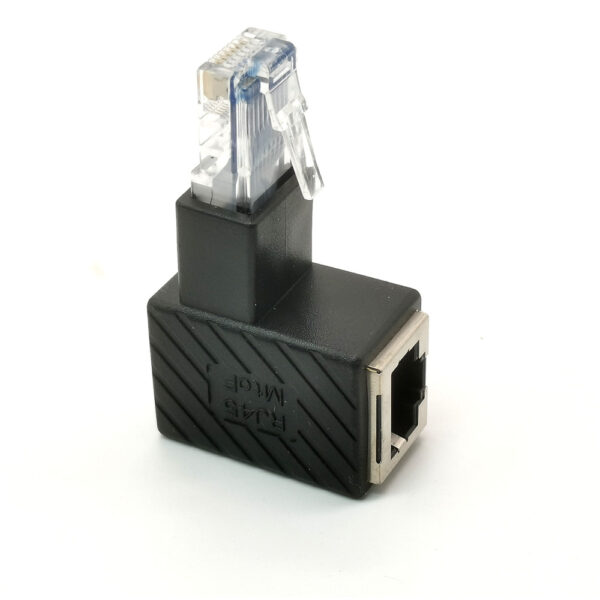 90 Degree 270 Degree Up Down Left Right Multi-angle RJ45 Cat 5e 6e Cat7 Male to Female Lan Ethernet Network Extension Adapter 3