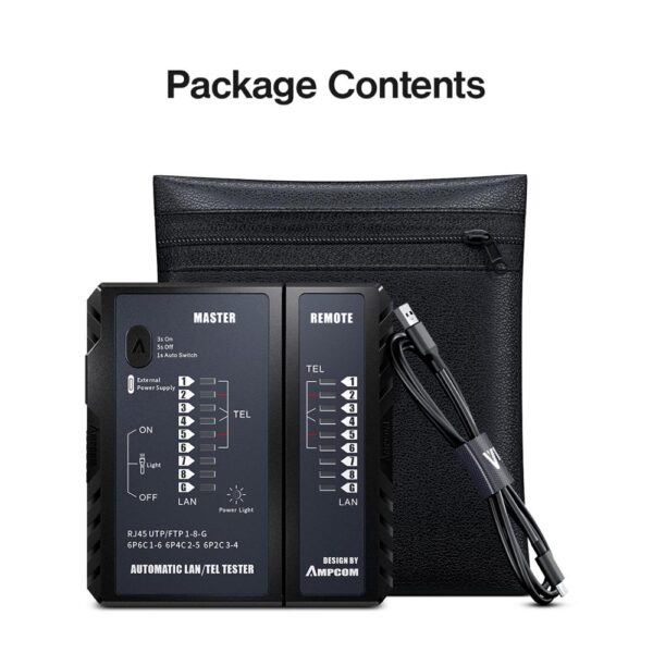 AMPCOM Network Cable Tester rj45 RJ11 Network LAN Ethernet RJ45 Cable Tester tool LAN Networking Tool network Repair 6