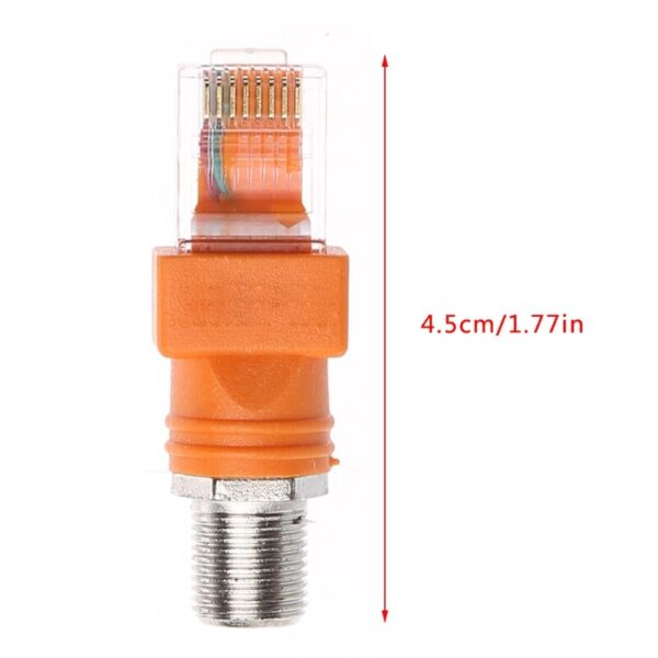 F Female To RJ45 Male Coaxial Barrel Coupler Adapter RJ45 To RF Connector Converter 3