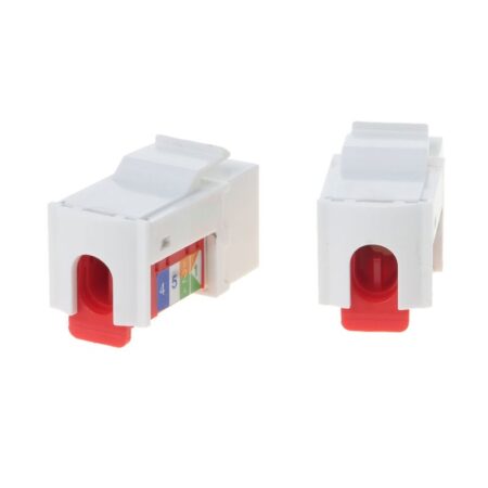 2Pcs CAT6 Network Module Information Socket RJ45 Connector Adapter Keystone Jacks Modules Tool-free Connection Y51A 1
