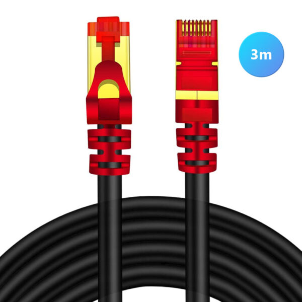 Socket Port Ethernet Splitter Adapter Cable 10Gbps Cat7 Ethernet Cable Network Patch Cord for Modem Router Computer Cable 2