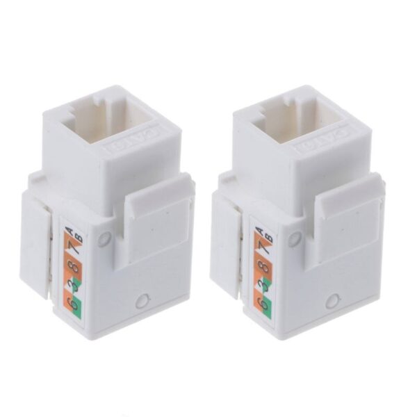 2Pcs CAT6 Network Module Information Socket RJ45 Connector Adapter Keystone Jack A0KB 1