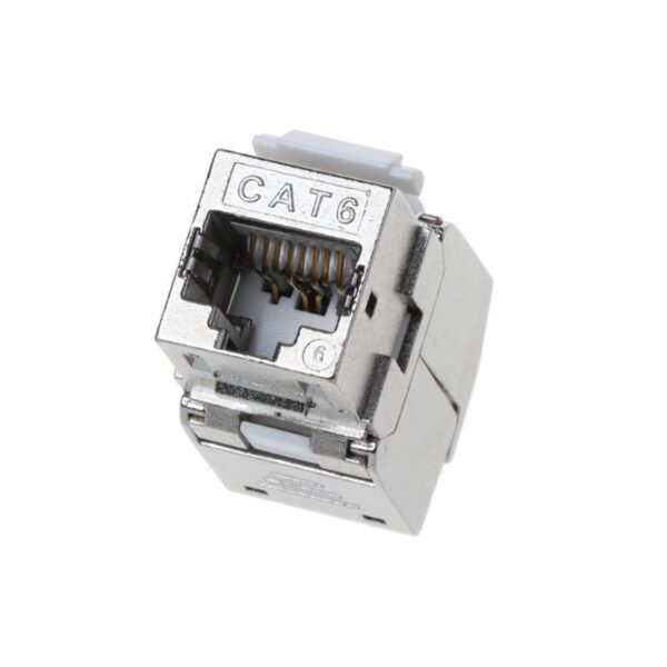 1Pc RJ45 Keystone Cat6 Cat6A Shielded FTP Zinc Alloy Module Keystone Jack Network Connector Adapter 4