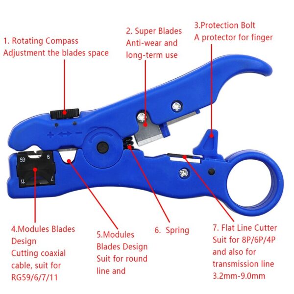 Multifunctional wire stripper type 2 automatic wire stripper crimping pliers network crimping pliers multifunctional pliers 2