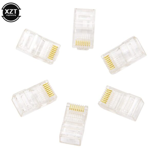 50/100 Pieces 8P8C RJ45 Modular Plug for Network CAT5 LAN Professional and High Quality 6