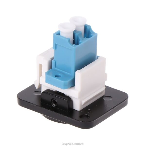 RJ45 D-Type LC Optical Fiber Straight Connector Chassis Panel Mounting Socket Holder Extension Module Socket Jack-Modular CAT5E 5