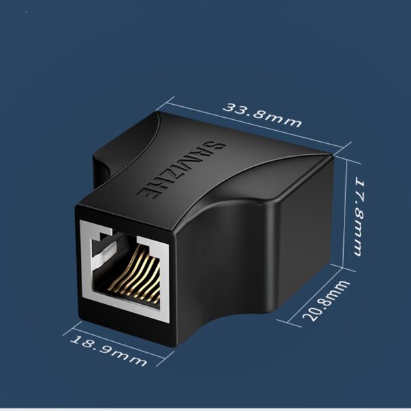 RJ45 Connector Ethernet Cable Adapter Lan Cable Extender Splitter Internet Cable Connection Female to Female 1 Input 2 Output 6