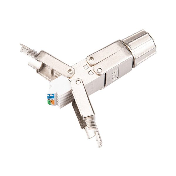 RJ45 Networking Connector Cat6A Cat7 RJ45 Network Full Shielding Tool-free Connection Module Plugs RJ45 Coupler Lan Adapter 5