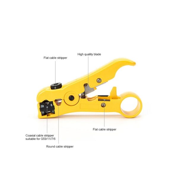 Wire Stripper Crimper Pliers Crimping Cutter Multi-function Electric Stripping Tools Cable Pliers For UTP STP RG59 RG6 RG7 RG11 6