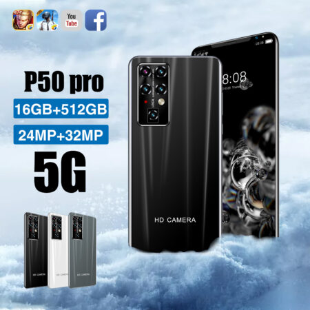 Cheapest Smart Phone P50 Pro 16GB+512GB 5.5 Inch Full Screen Smartphone 24MP+32MP Camera 5000mAh  Cell Phone Global Version 1