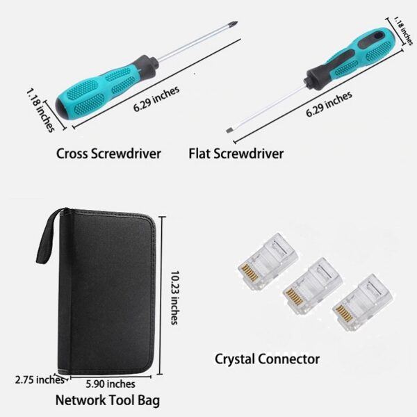 Network Cable Tester Tool LAN Utp Screwdriver Wire Stripper RJ45 Connector Computer Network Crimping Pliers Tool Kit Set 5
