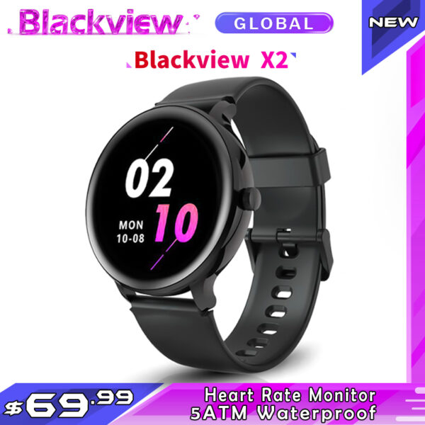 Blackview X2 Smart Watch Men/Women Sports Watch Clock Long-Lasting Battery Heart Rate Monitoring for IOS Android Phone 1