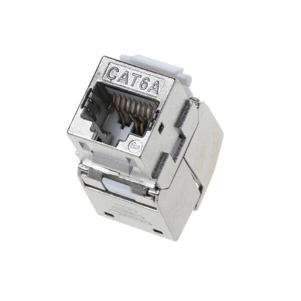 1Pc RJ45 Keystone Cat6 Cat6A Shielded FTP Zinc Alloy Module Keystone Jack Network Connector Adapter 32CB 3