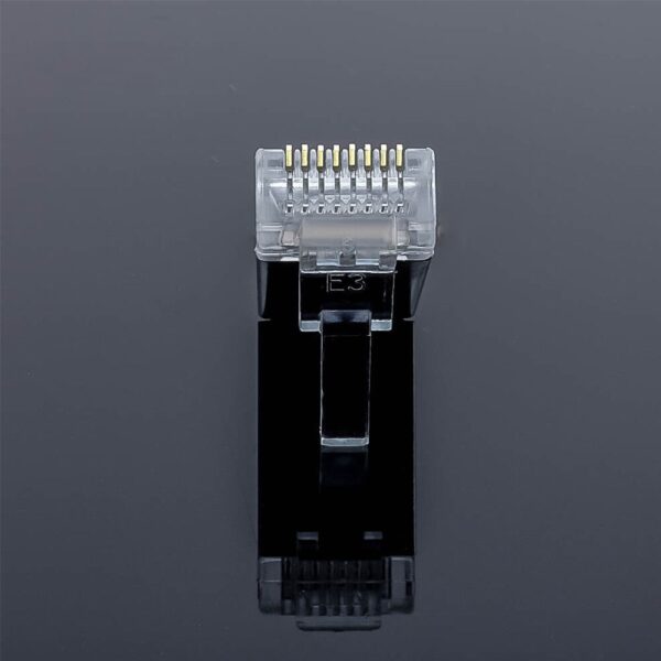 50Pcs/lot Network Connector Crystal Metal shielded RJ45 Cat5E Cat6 network cable connector plug 6