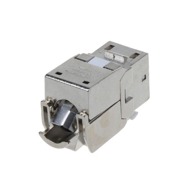 1Pc RJ45 Keystone Cat6 Cat6A Shielded FTP Zinc Alloy Module Keystone Jack Network Connector Adapter 32CB 2