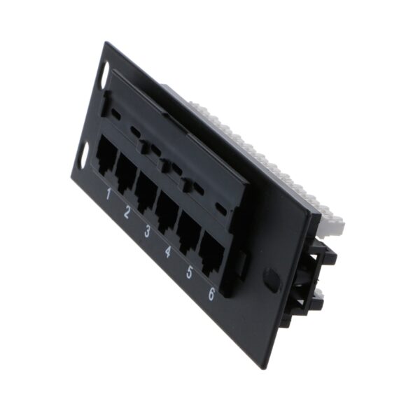 6 Port CAT5 CAT5E Patch Panel RJ45 Networking Wall Mount Rack Mount Bracket   HX6A 4