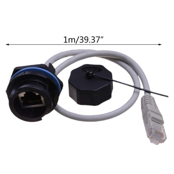 1m CAT6E Waterproof RJ45 Connector Net Work Bridge Ethernet Adapter Plug Cable Shielded Panel Mount RJ45RB72010 5