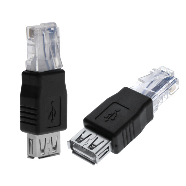 1/3PC USB Type A Female to Ethernet Internet RJ45 Male Network Converter Adapters Plug Socket 4