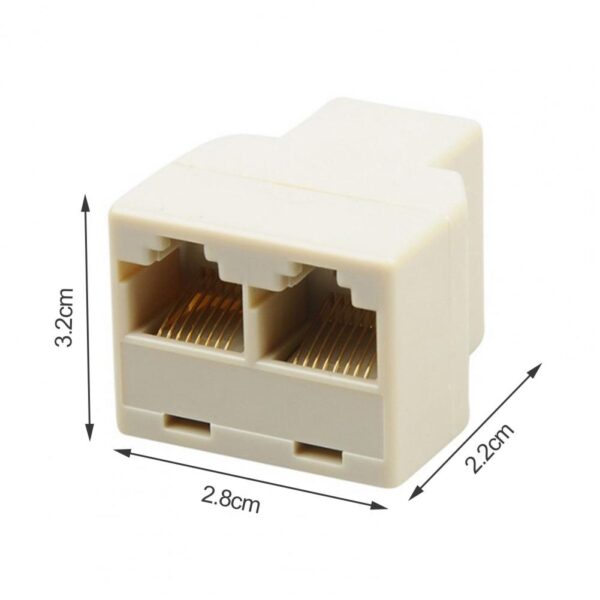 Connector 1 To 2 Ways RJ45 Ethernet LAN Network Splitter Double Adapter Ports Coupler Connector Extender Adapter Plug Adapter 6