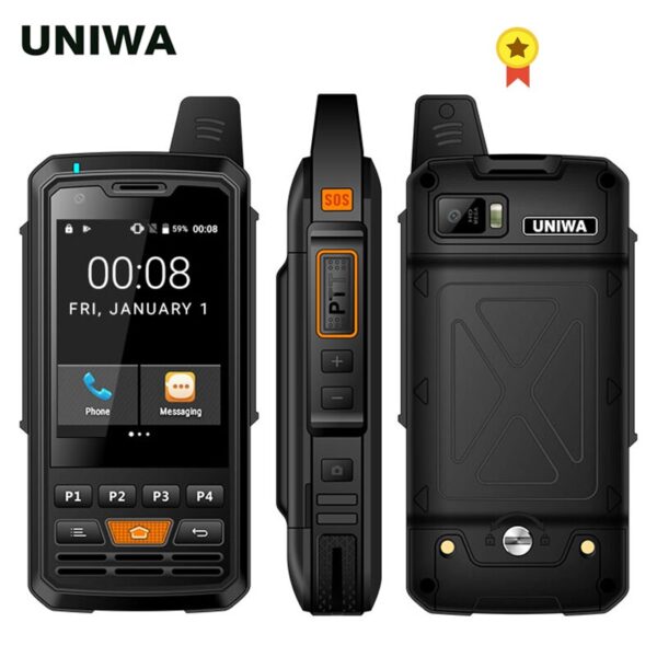 UNIWA F50 Zello PTT Walkie Talkie 2.8 inch Touch Screen 4000mAh 4G LTE Android 6.0 Smartphone Quad Core 2G 3G 4G Cellphone 2