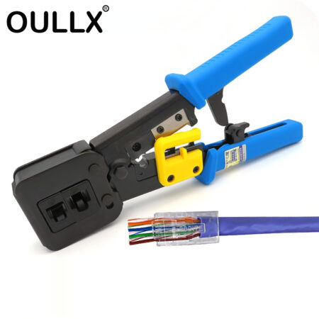 OULLX RJ45 Crimper Hand Network Tools Pliers RJ12 cat5 cat6 8p8c Cable Stripper Pressing Clamp Tongs Clip Multi Function 1