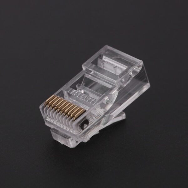 2020 New 50 Pcs/Pack Stranded 10P10C Network Cable Connector RJ48 Crystal Plug Modular 4