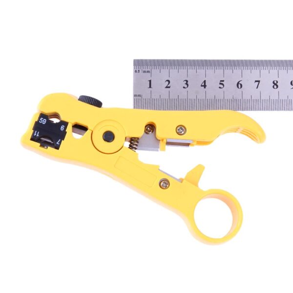 Flat UTP Cat5 Cat6 Wire Coax Coaxial Stripping Tool Universal Cable Stripper Cutter Stripping Pliers Tool for Network 6
