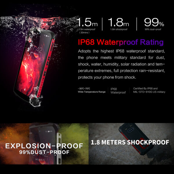 CONQUEST S16 IP68 Shockproof Waterproof Rugged Smartphone Android Push Button  Mobile Phones Cell Smart Phone Mobile Phones 3