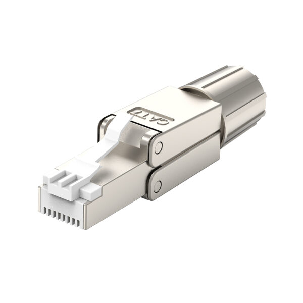 Launched New - RJ45 8P8C Unshield Shielded Field Connector - RJ45 Termination Plug for Cat.6/6A/7 23AWG Solid Installation Cable 5