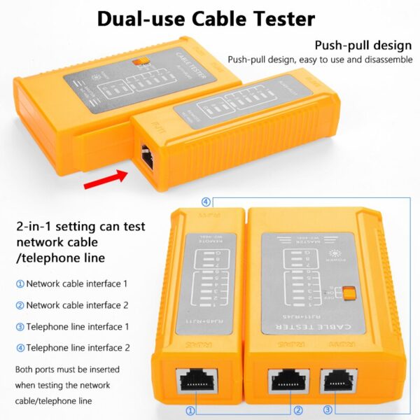 RJ45 RJ11 RJ12 CAT5 CAT5e Portable LAN Network Repair Tool Kit Utp Cable Tester AND Plier Crimp Crimper Plug Clamp PC 4