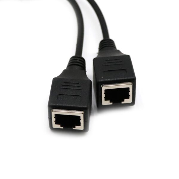 RJ45 Male to Female Socket Port Ethernet Cable LAN Ethernet Network Splitter Transmission Cat5e Cat5 Cat6 LAN Adaptor Cord 2