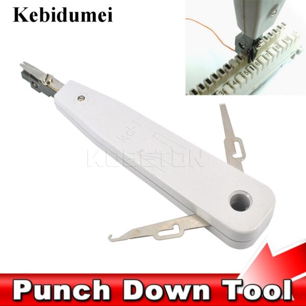 Kebidumei KRONE KD-1 Network Tool Wire Cut Tool Telecom Phone Cable Cat5 RJ11 RJ45 Network Punch Down Impact Insertion Newest 1