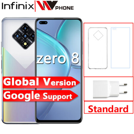 Infinix Zero 8 8GB 128GB Smart Phone New Global Version 6.85'' 90Hz Full Screen 64MP Quad Camera 4500mAh Battery 33W Charger 1