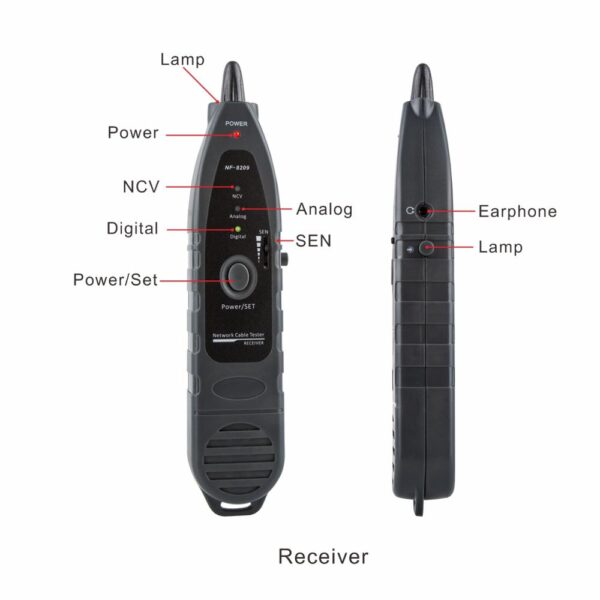NOYAFA NF-8209 LCD Display Measure Length Lan Cable POE Wire Checker Cat5 Cat6 Test Network Tool Scan Line Wiremap Tester 4