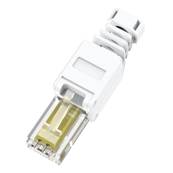 CCTV Ethernet Cable Tool-less Crystal Head Plug CAT6 RJ45 Connector Tool-less Connector No Crimp Connectors 4