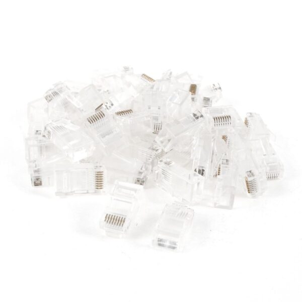 10 Pcs RJ45 8P8C Network LAN CAT5E Cat5 Cat5e Internet Connector Modular Plug Jack Clear 1