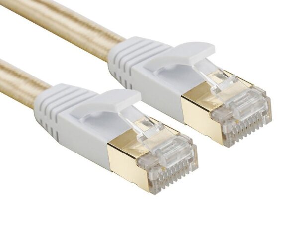 1ft 3ft 5ft 6ft 0.5m 1m 1.5m,2m 3m,5m 10m 20m30m  cable CAT7 RJ45 Patch flat Ethernet Network Cable For Router Switch gold plate 4