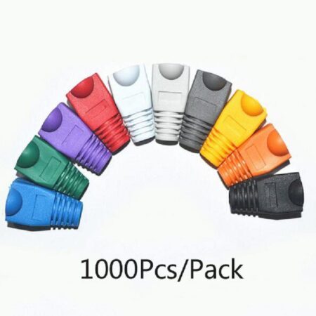 Multifunction RJ45 Strain Relief Boots Ethernet RJ45 Connector Boots Plug Cover RJ45 Boots Cap Cover for CAT5E/6 Ethernet Cable 1