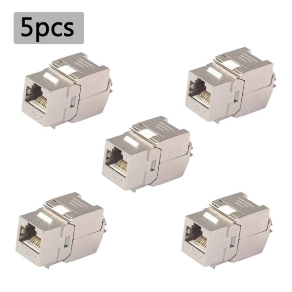 Network RJ45 Cat6 Cat7 Keystone Jack Module 360 Degree Full Shielded RJ45 Socket To LSA Tool-free Termination 1