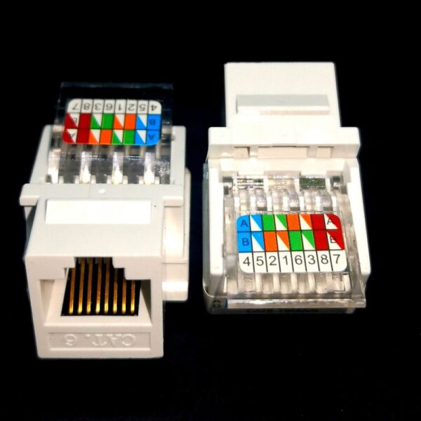 RJ45 Cat6 UTP Female Jack Connector Network Module for Wall Plate Free Tool Network Ethernet Lan Cable Cat6 RJ45 Connector 2