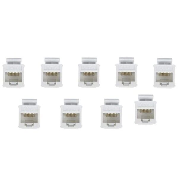 10-Pack CAT6 Keystone RJ45 Coupler Female to Female Jack Inline Network Coupler-White 1