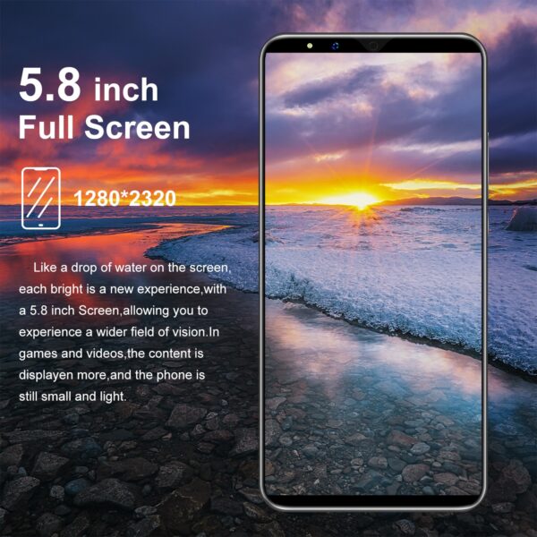 Cheapest Smart Phone P48Pro 6GB+128GB 5.8 Inch Full Screen Smartphone 8MP+16MP Camera 3500mAh Cell Phone Fast Shipping Free Gift 3