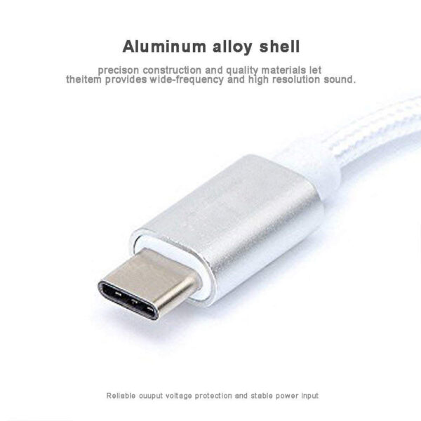 USB Type-C to 3.5mm Headphone Jack AUX Audio Cable Adapter for Samsung LG Nexus Oneplus Nokia Xiaomi Huawei Type C Smart Phones 3
