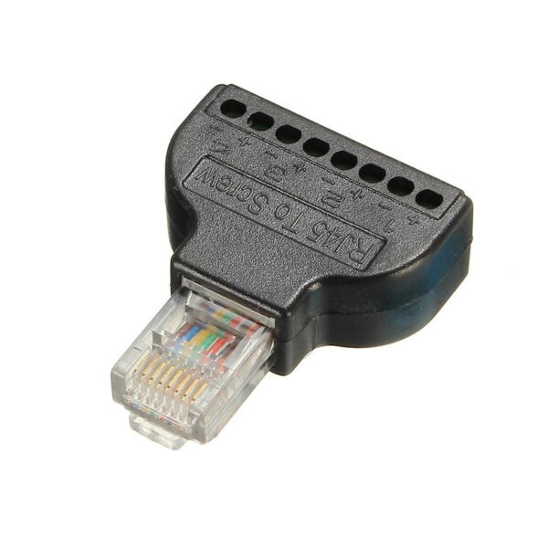 For CCTV Digital Internet Plug RJ45 Ethernet Male To 8 Pin AV Screw Terminal Connector Screw Adapter Block Cable Network Plug 4